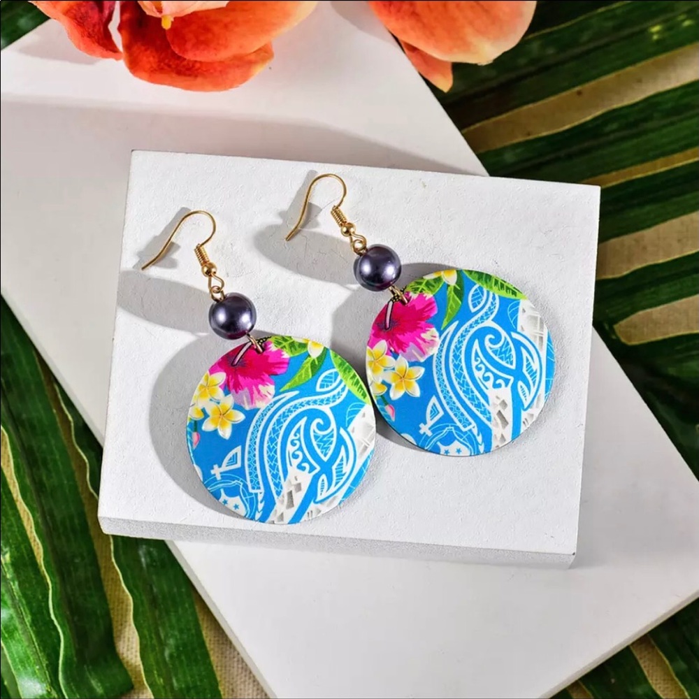 Fashion Acrylic Dangle Drop Earrings Hawaiian Plumeria Earings Accessories